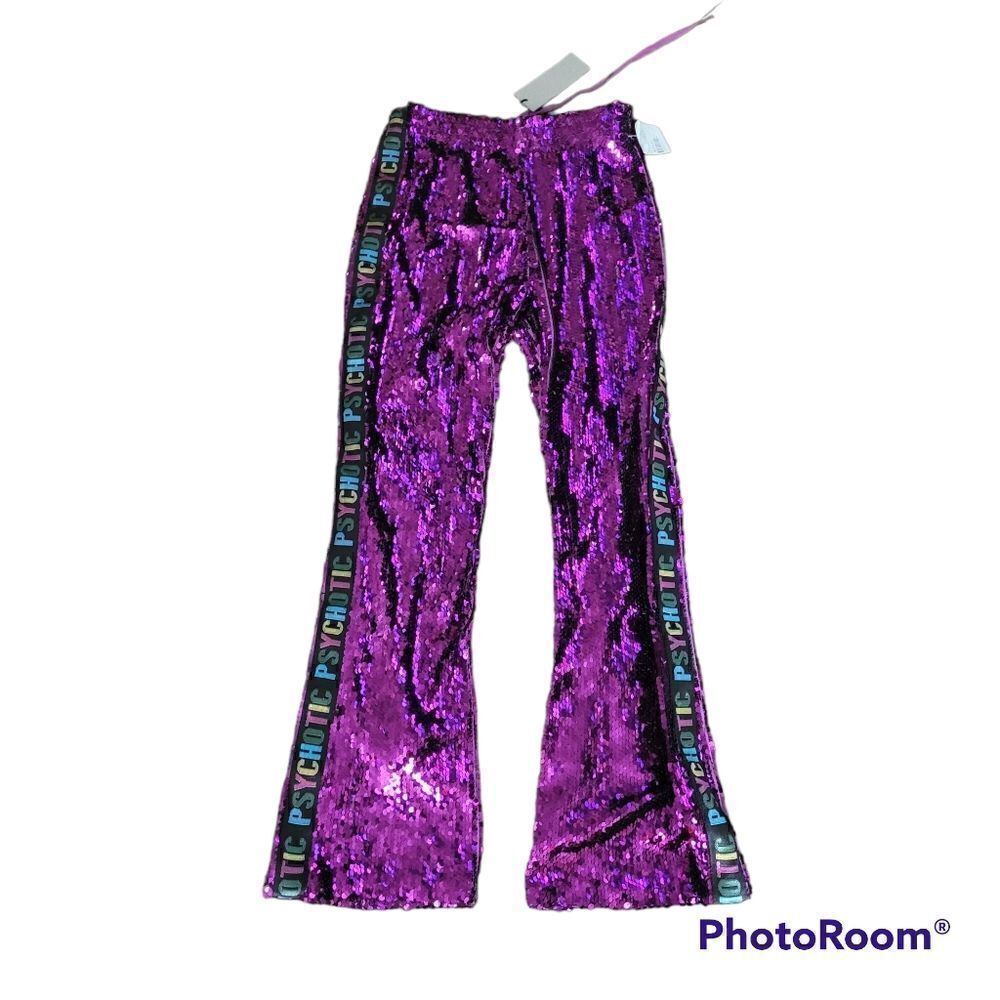 Zoey.w psychotic sequined  pants Fushia Purple